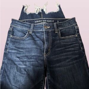 American Eagle Outfitters Women's Dark Blue Jeans